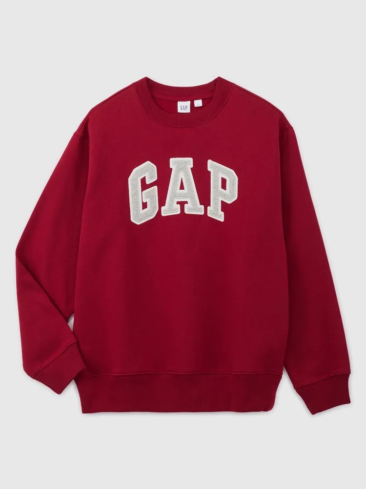 GAP HERITAGE Crewneck dámská mikina červená Velikost: XXS