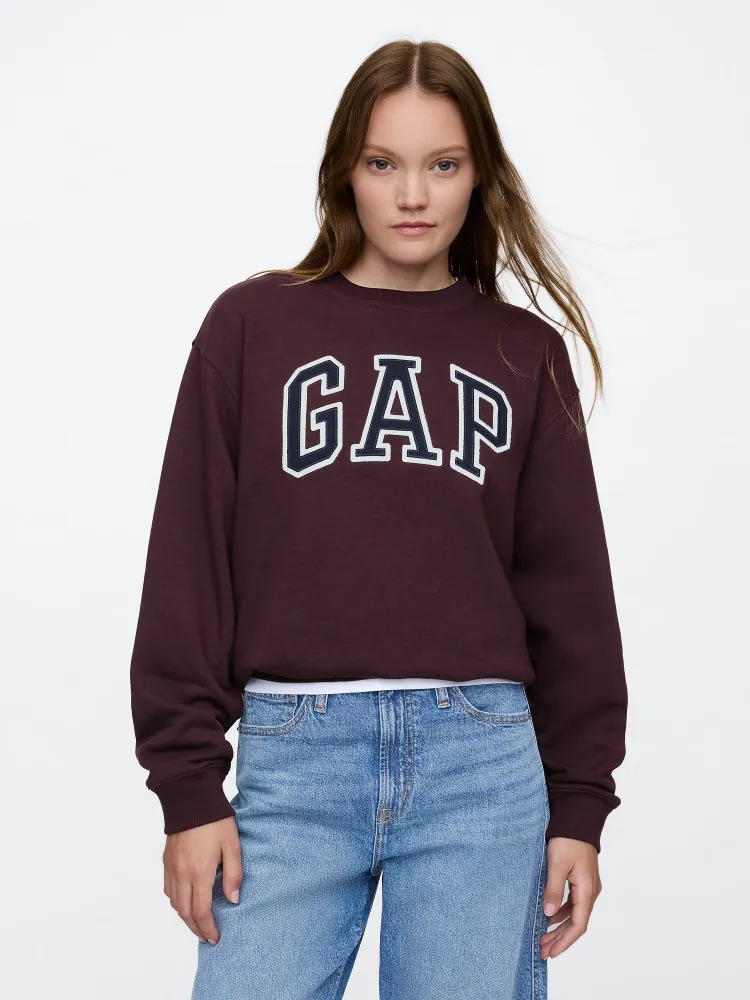 GAP HERITAGE Crewneck dámská mikina tmavě fialová Velikost: XS