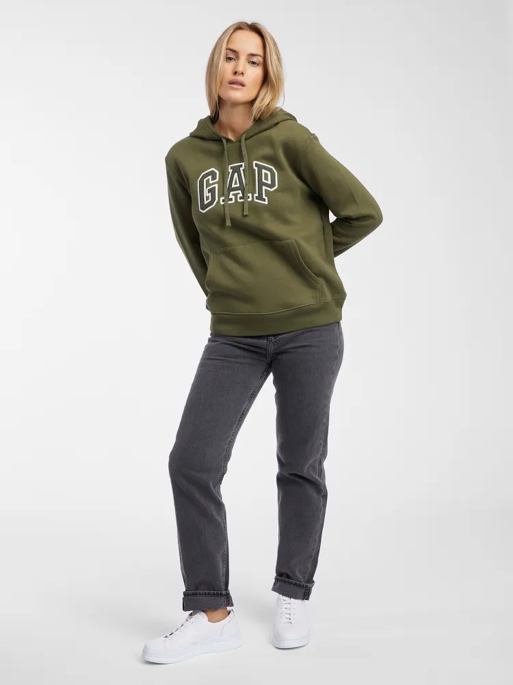 GAP HERITAGE Pullover Hoodie dámská mikina zelená Velikost: XXS