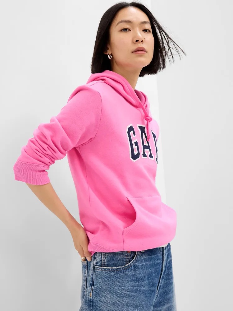 GAP HERITAGE Pullover Hoodie dámská mikina růžová Velikost: XXS