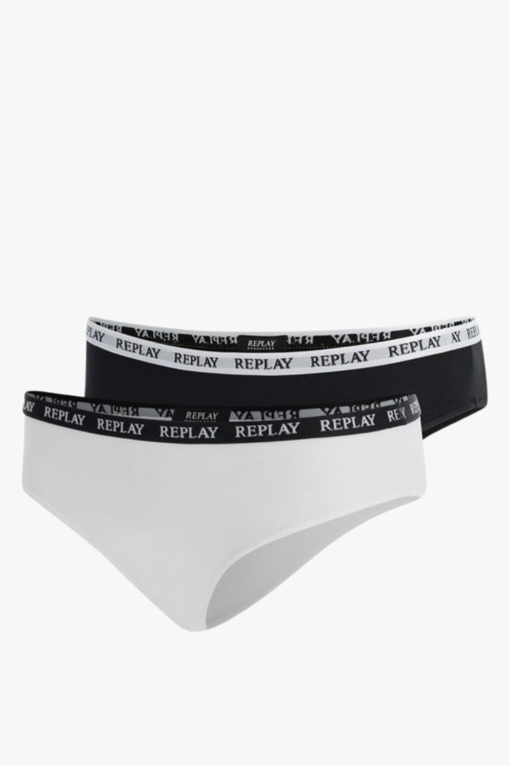 REPLAY dámské kalhotky 2 pack bílá/černá Velikost: S