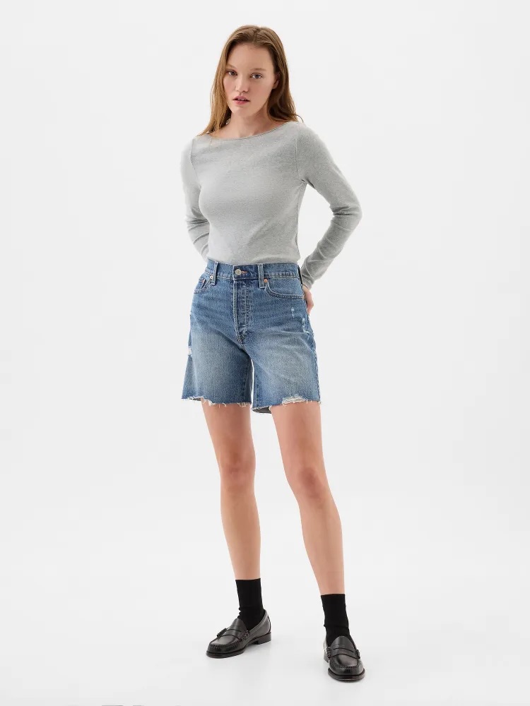 GAP Tričko s dlouhým rukávem šedá Velikost: XL