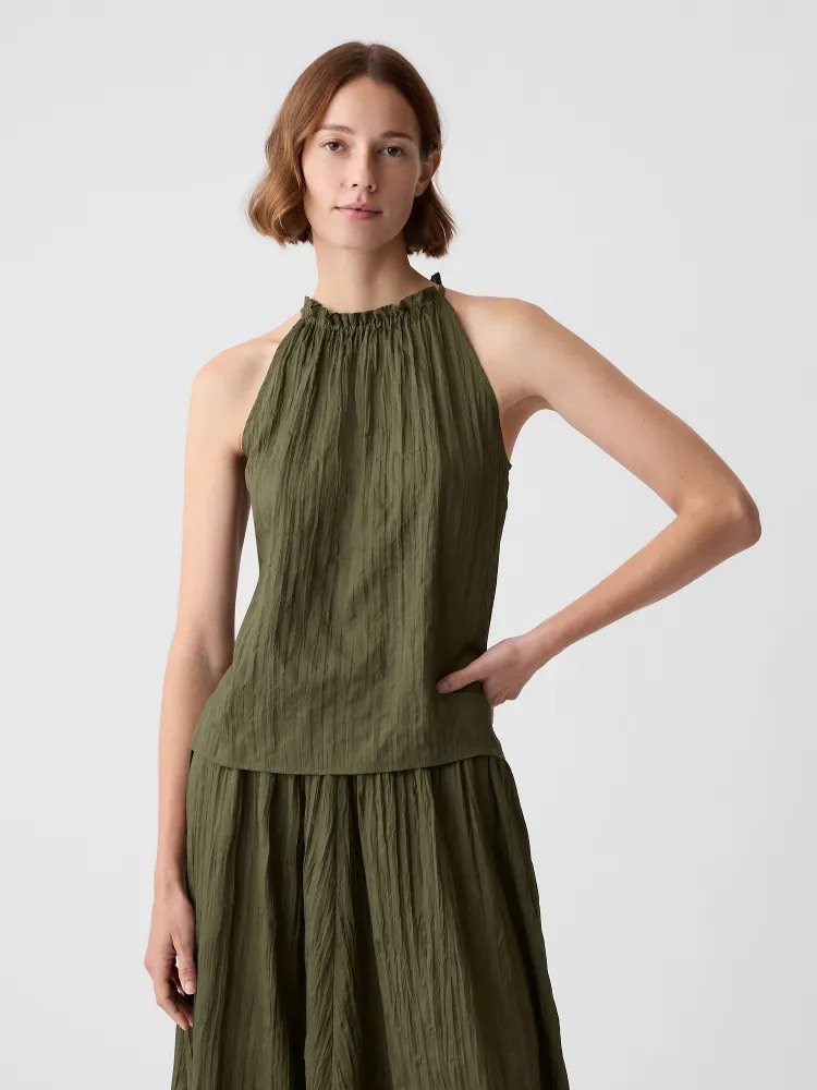 GAP Top bez rukávů zelená Velikost: XS