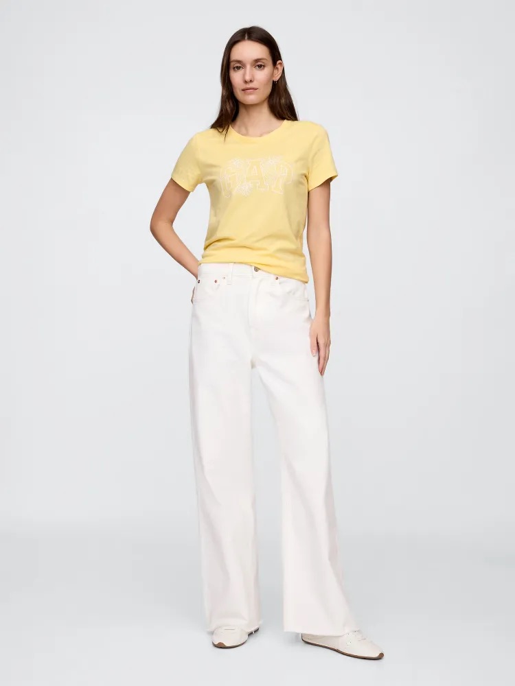 GAP Tričko s logem žlutá Velikost: XS