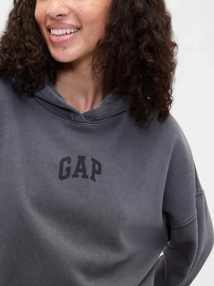 GAP Crop mikina s logem tmavě modrá Velikost: M