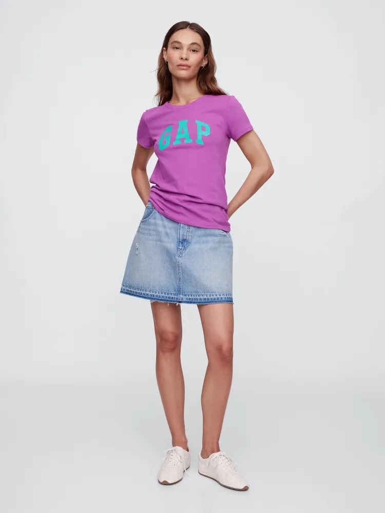 GAP Tričko s logem fialová Velikost: XS