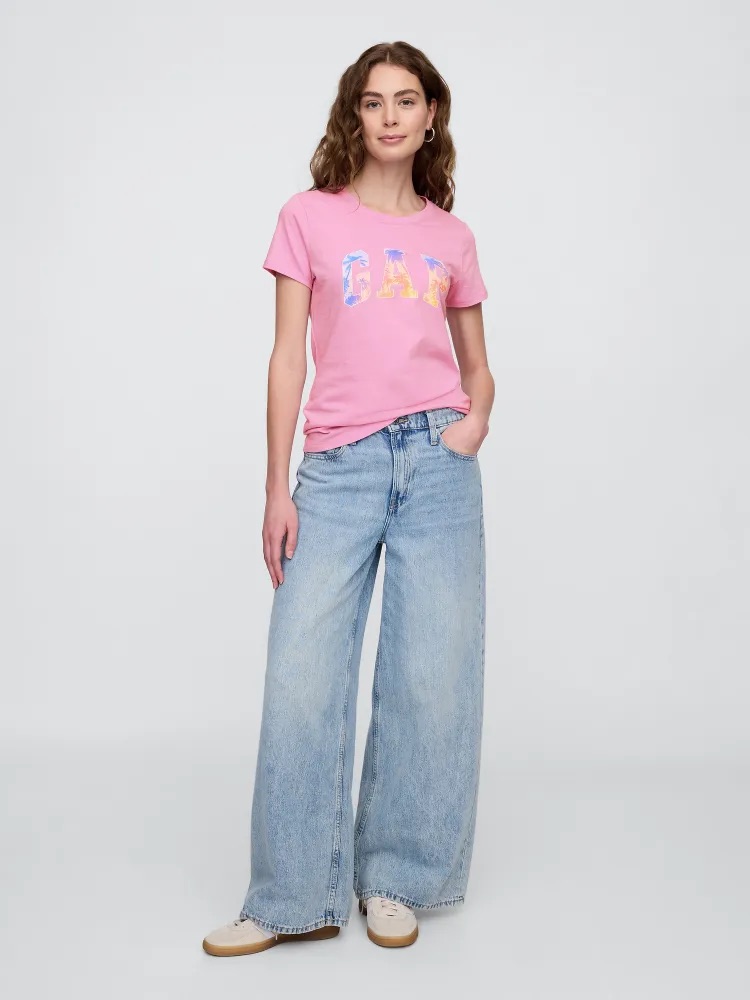 GAP Tričko s logem růžová 2 Velikost: M