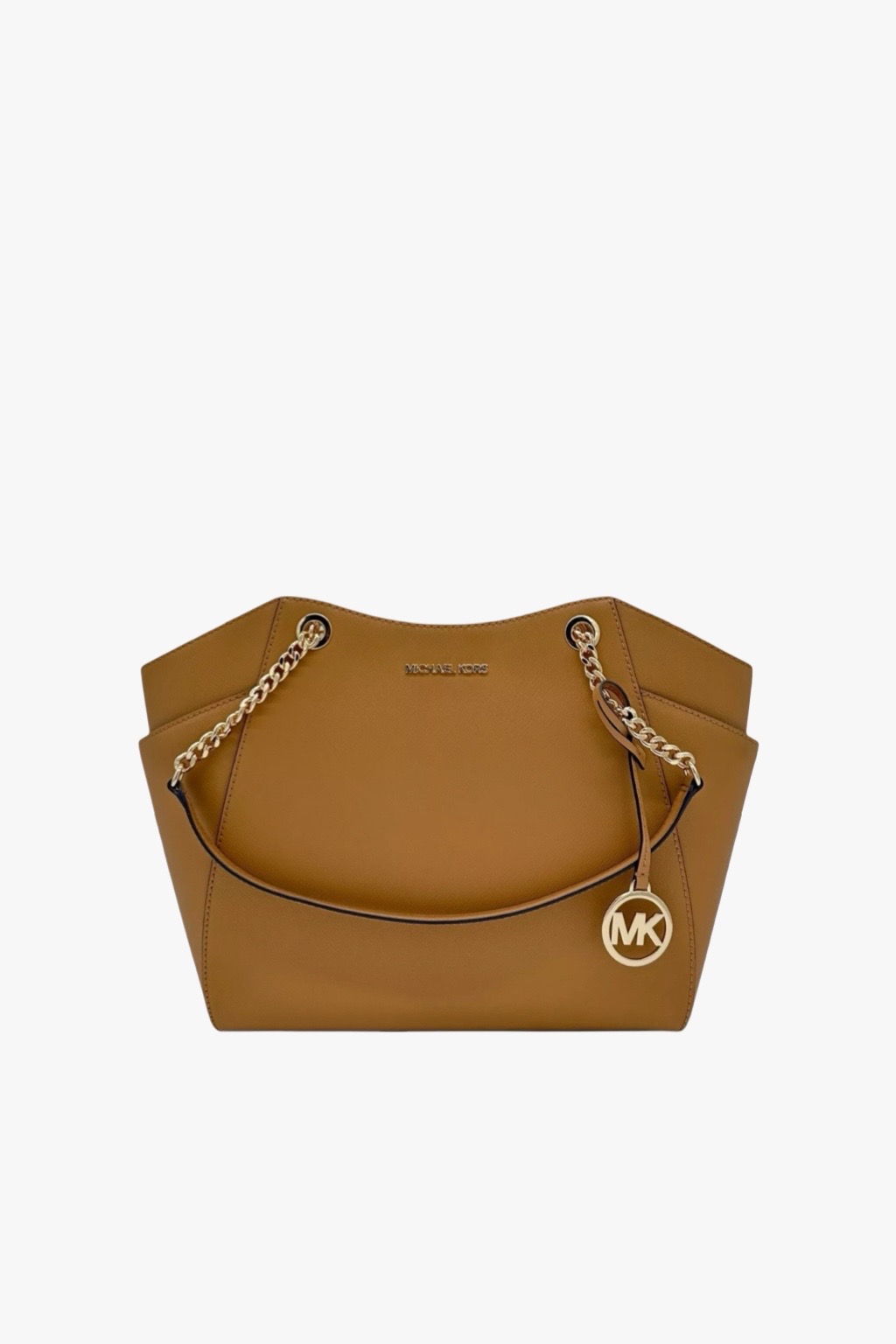 Michael Kors Jet Set Travel Large Chain Shoulder Tote kožená dámská kabelka žlutá