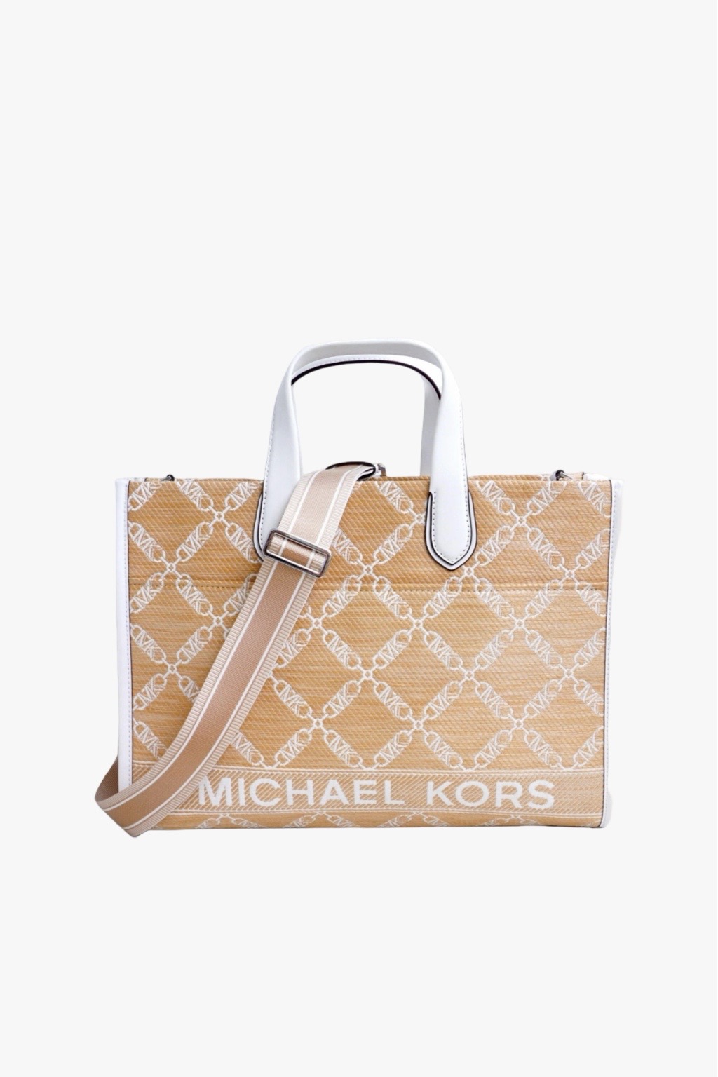 Michael Kors GIGI large grab tote jacquard natural dámská kabelka