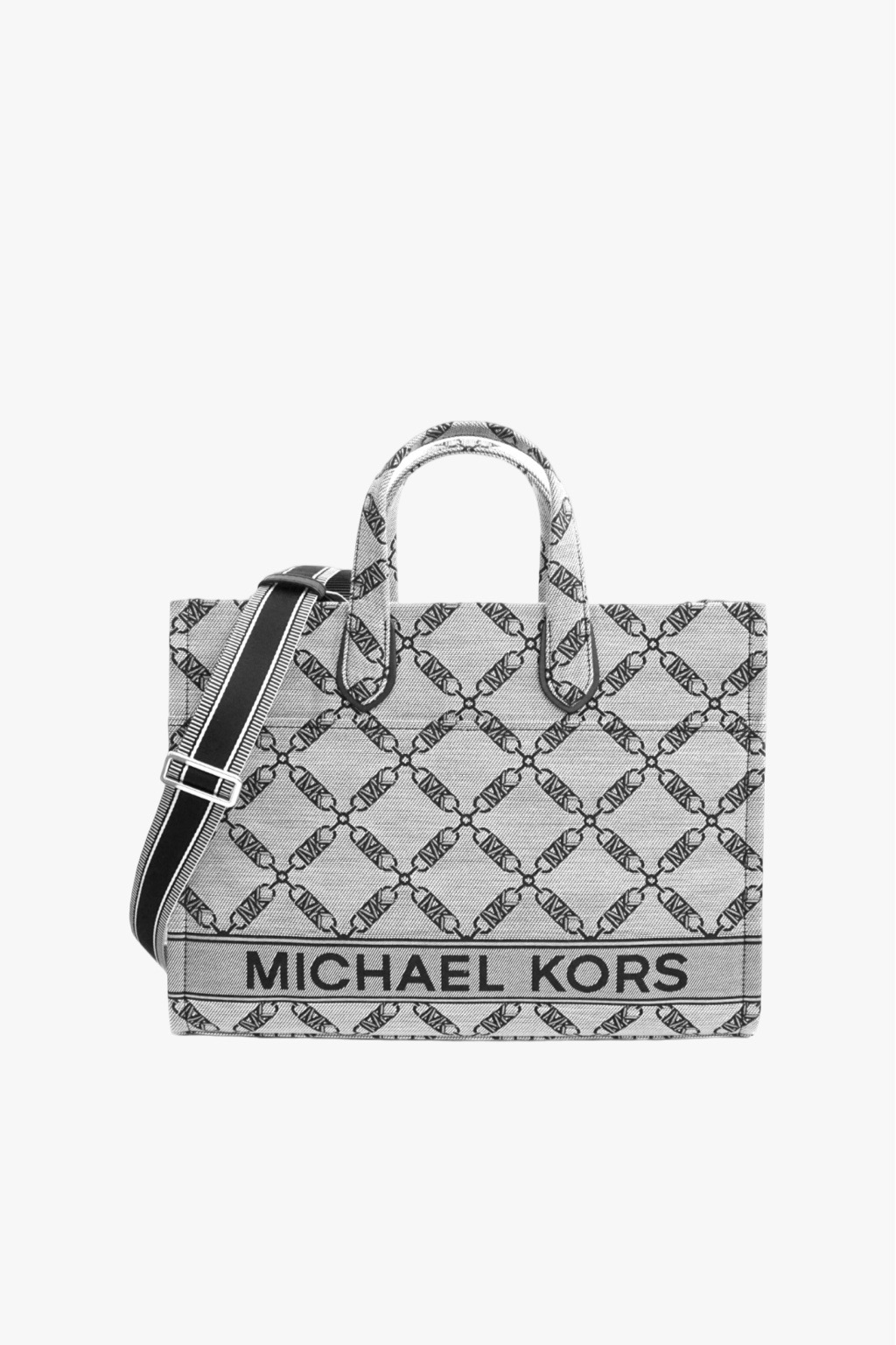 Michael Kors GIGI large grab tote jacquard natural černá dámská kabelka