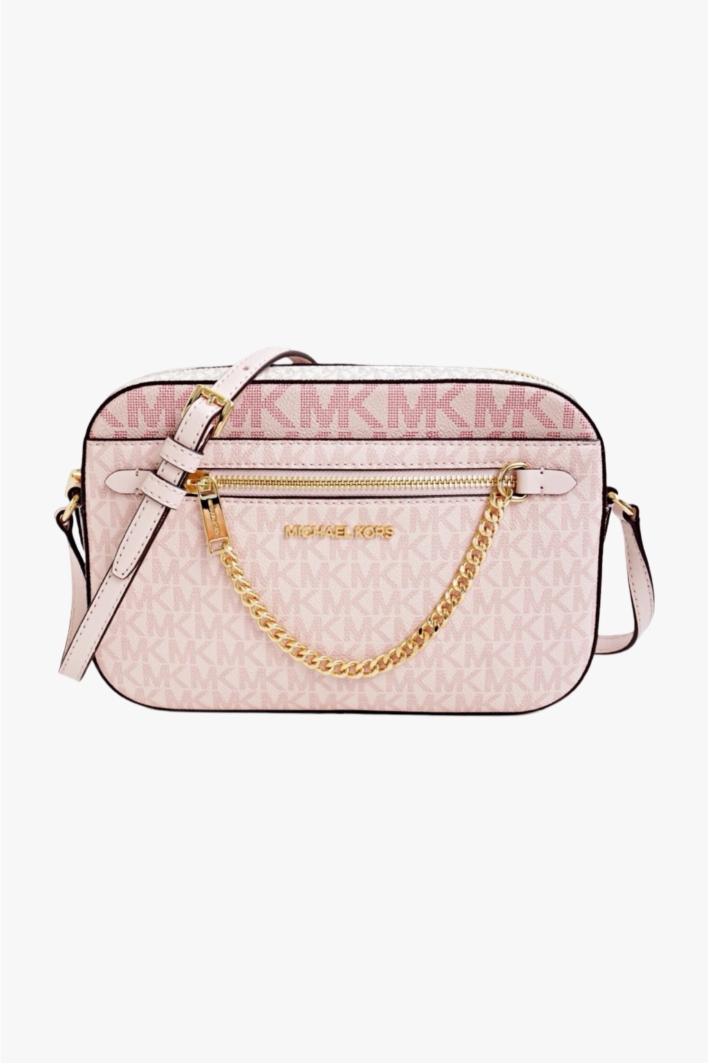 Michael Kors JET SET ITEM crossbody chain monogram powder blush multi dámská kabelka