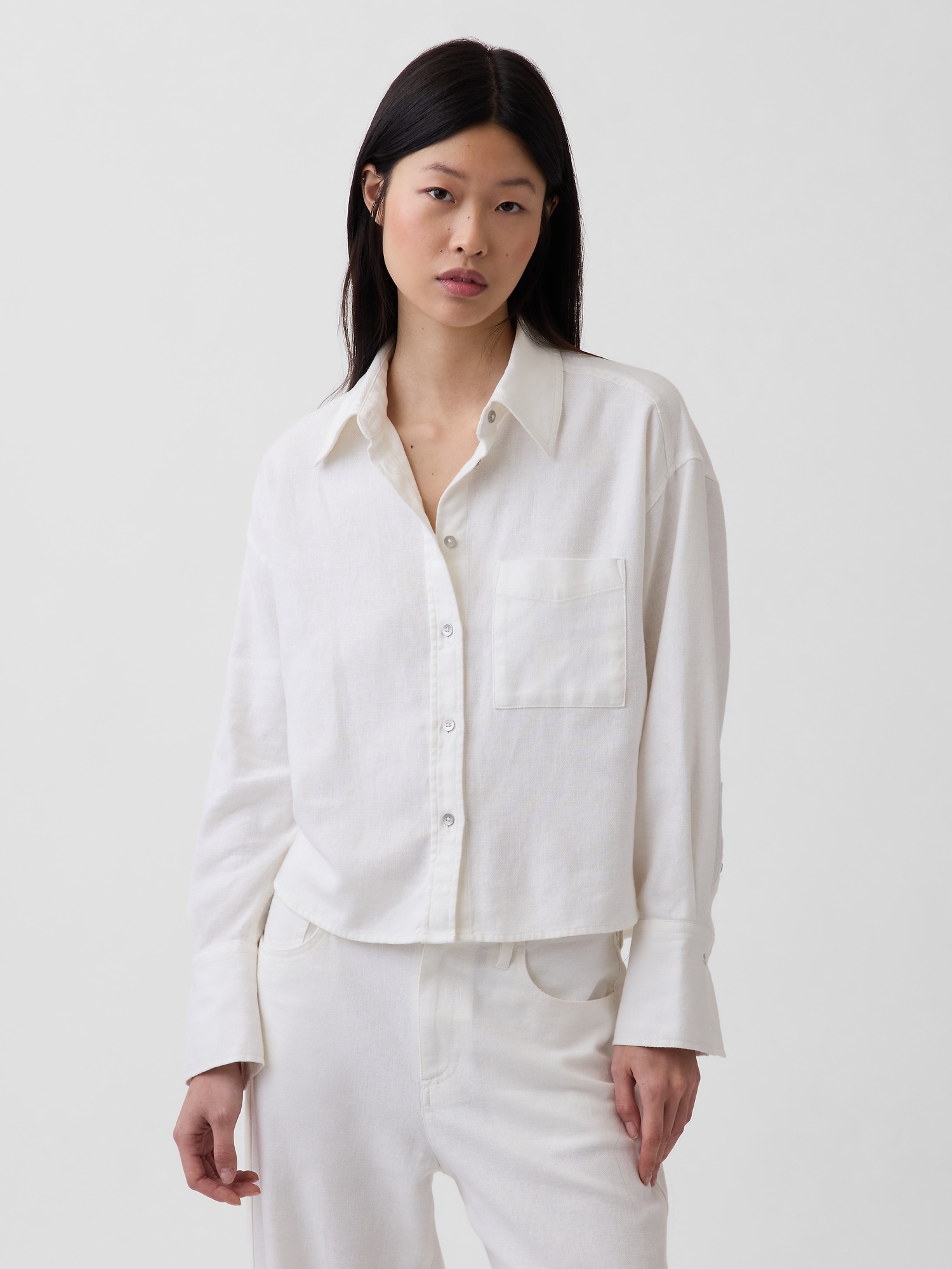 GAP Lněná oversize košile Velikost: M