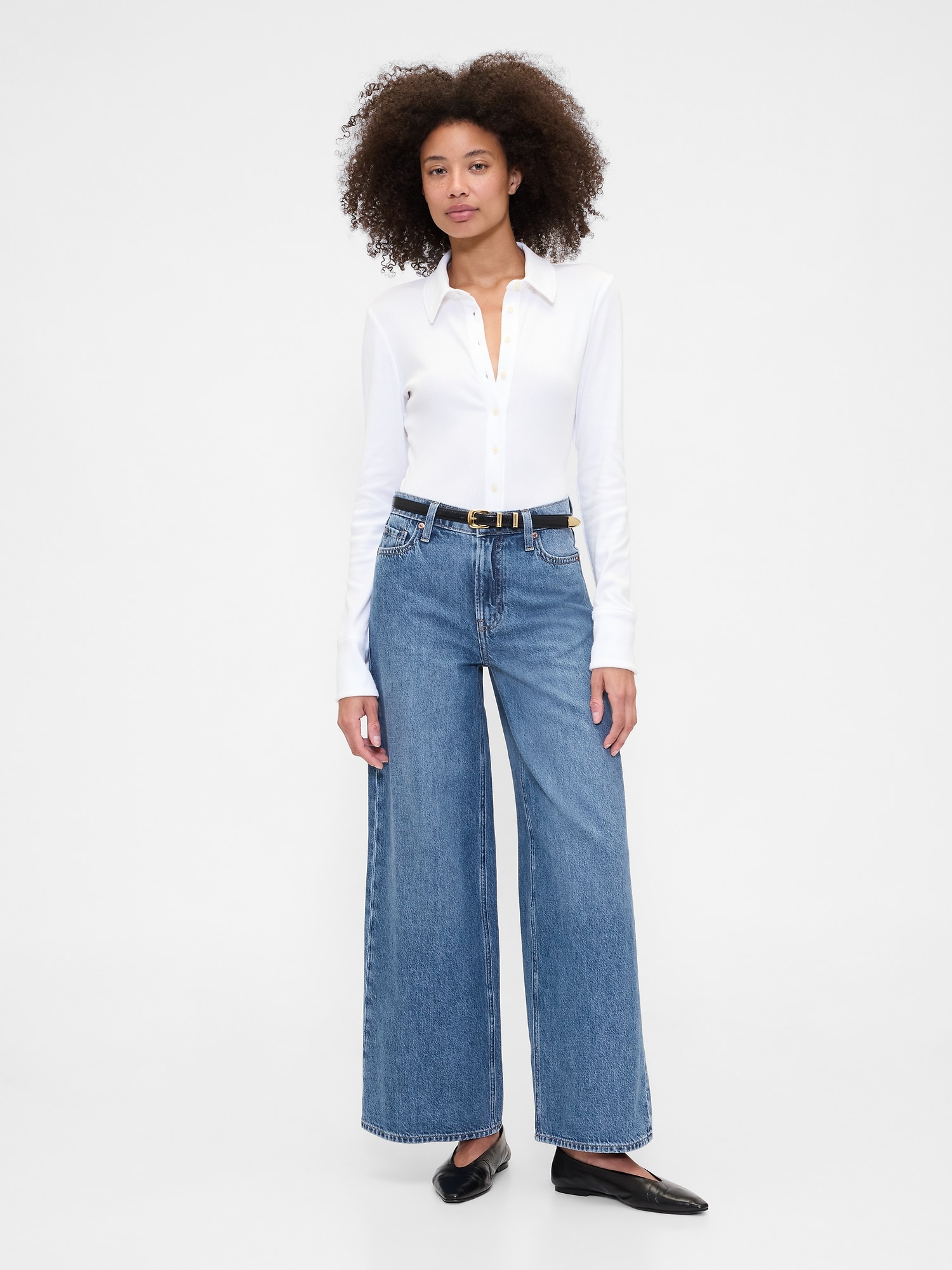 GAP Džíny Mid Rise Baggy - Dámské