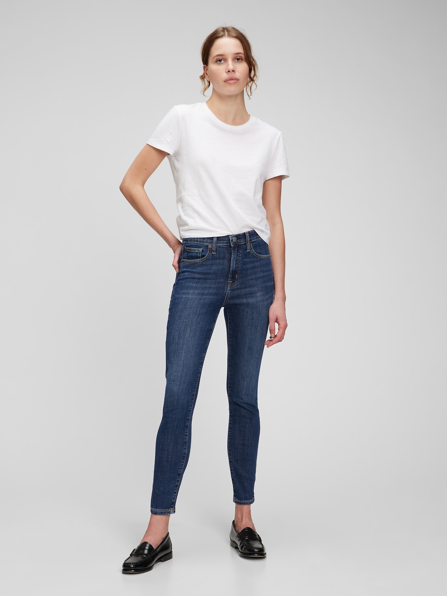 GAP Džíny skinny high rise med Velikost: 27LONG
