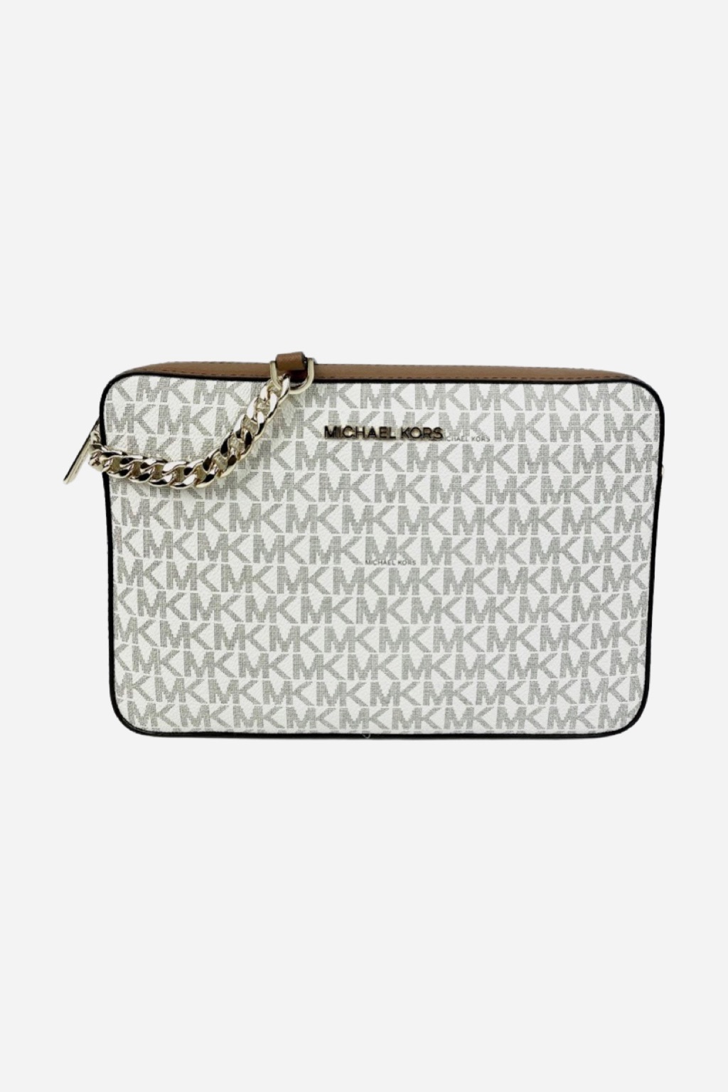 Michael Kors JET SET ITEM crossbody LG EW vanilla monogram dámská kabelka