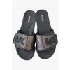 Design: MK Palmer beach slides black pale gold 49R9PLFA3D style-it