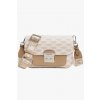 Michael Kors SLOAN editor MD flap messenger jacquard dámská kabelka camel multi