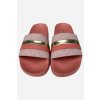 Michael Kors BRANDY striped logo slide sandal sherbert multi dámské pantofle