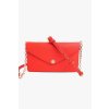 Michael Kors JST ENVELOPE small leather crossbody flap clutch dámská kabelka dark sangria