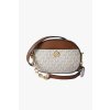 Michael Kors JS GLAM small front pocket oval crossbody dámská kabelka vanilla monogram