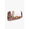 Jedinečná crossbody kabelka v provedení natural lazená do hnědé barvy   Nastavitelný nylonový popruh v délce cca 76 - 130cm