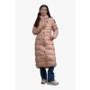Blauer ANITA dlouhá dámská prošívaná péřová bunda s voděodpudivou úpravou růžová