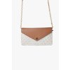 Michael Kors JST ENVELOPE small crossbody flap clutch dámská kabelka vanilla monogram
