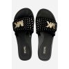 Michael Kors Palmer slide černé dámské pantofle se zlatými prvky style it.cz