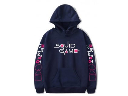 Squid Game mikina s kapucí tmavě modrá