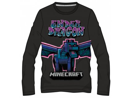 Minecraft tričko Ender Dragon černé dětské