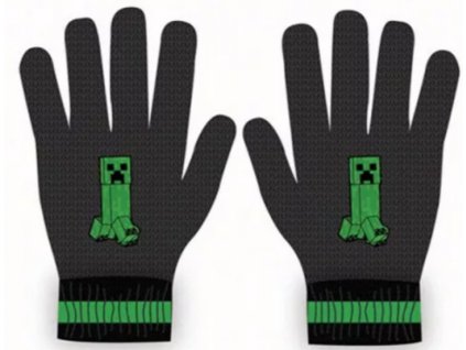 minecraft rukavice creeper postava cerne detske