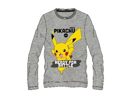Pokémon tričko Pikachu šedé dětské