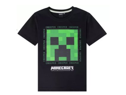 Minecraft tričko Creeper černé dětské