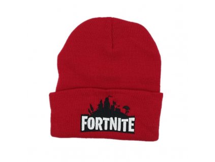 Fortnite zimní čepice červená