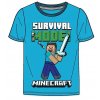 Minecraft tričko Survival mode modré dětské