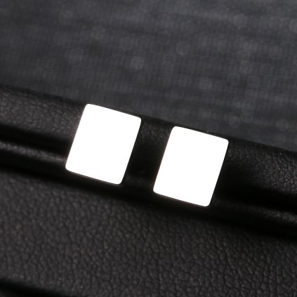 Ocelové puzetové náušnice - Čtverec "Simple" (Varianta zlatá ocel)