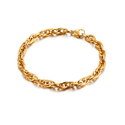 Univerzální náramek Hill 5 mm, zlatá ocel