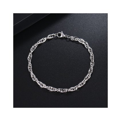 Univerzální náramek Hill 5 mm, stříbrná ocel (Délka náramku 18 cm)