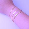 Hadí náramek 15 cm + 5 cm, ocel rose gold