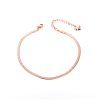Hadí náramek 15 cm + 5 cm, ocel rose gold