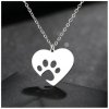 Řetízek s přívěskem - srdce s tlapkou