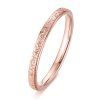 Třpytivý prsten Swan, ocel rose gold