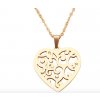 631 2 fashion jewelry nahrdelnik z chir oceli s priveskem srdce amor zlata