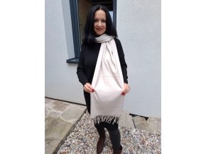 Dlouhá kašmírová šála béžová
