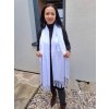Dlouhá kašmírová šála bílá