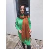 Dlouhá kašmírová šála rezavě hnědá