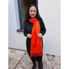 Dlouhá kašmírová šála červená