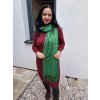 Dlouhá kašmírová šála zelená
