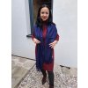 Dlouhá kašmírová šála tmavě modrá