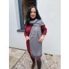 Dlouhá kašmírová šála šedá